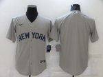 2021 Baseball New York Yankees Blank Grey Jerseys