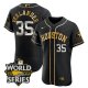 Men's Houston Astros #35 Justin Verlander Black Gold Stitched World Series Flex Base Jersey