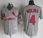 mlb jerseys st.louis cardinals #4 Molina Grey New Cool Base Sti