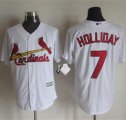 mlb jerseys st.louis cardinals #7 Holliday White New