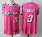 Basketball Miami Heat #3 Dwyane Wade Swingman Rose Earned Edition Jersey