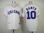 mlb chicago cubs #10 ron santo white m&n 1968 jerseys