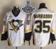Men Pittsburgh Penguins #35 Tom Barrasso White CCM Throwback 2017 Stanley Cup Finals Champions Stitched NHL Jersey