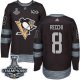 Men Pittsburgh Penguins #8 Mark Recchi Black 1917-2017 100th Anniversary Stanley Cup Finals Champions Stitched NHL Jersey
