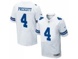 Men's Nike Dallas Cowboys #4 Dak Prescott White Elite Stitched NFL Jersey