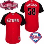 Phillies #58 Jonathan Papelbon Red 2015 All-Star National League