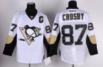 Men Pittsburgh Penguins #87 Sidney Crosby White Stitched NHL Jersey