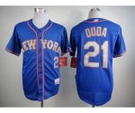 mlb jerseys new york mets #21 duda blue