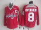 nhl washington capitals #8 ovechkin red jerseys