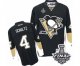 Men's Reebok Pittsburgh Penguins #4 Justin Schultz Authentic Black Home 2017 Stanley Cup Final NHL Jersey