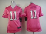 nike women nfl san francisco 49ers #11 smith pink [nike love]