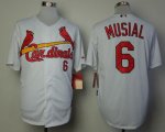 mlb st.louis cardinals #6 musial white jerseys