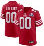 San Francisco 49ers Scarlet Super Bowl LVIII Patch Custom Game Jersey