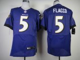 nike nfl baltimore ravens #5 flacco purple jerseys [new Elite]