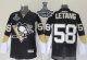 Men Pittsburgh Penguins #58 Kris Letang Black 2017 Stanley Cup Finals Champions Stitched NHL Jersey