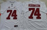 Men's Alabama Crimson Tide #74 Cam Robinson White Limited Stitched College Football Nike NCAA Jersey