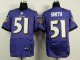 nike nfl baltimore ravens #51 smith purple jerseys [new elite]