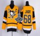 Men Pittsburgh Penguins #68 Jaromir Jagr Yellow CCM Throwback 2017 Stanley Cup Finals Champions Stitched NHL Jersey