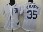 women mlb jerseys detroit tigers #35 verlander white[blue number