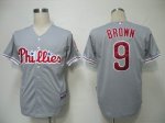 Baseball Jerseys philadephia phillies #9 brown grey(cool base)