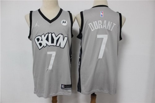 Basketball Jerseys Brooklyn Nets #7 Kevin Durant Grey 2020-21 Statement Edition Men\'s Jersey