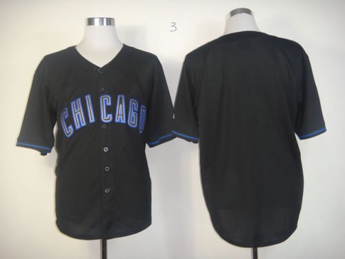 mlb chicago cubs blank black jerseys [fashion]
