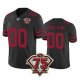 San Francisco 49ers Custom Black 100th Season Vapor Limited 75th Anniversary Jerseys