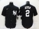 Baseball New York Yankees #2 Derek Jeter Navy Jersey