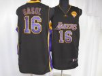Basketball Jerseys los angeles lakers #16 gasol black(purple num