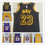 Basketball Los Angeles Lakers #23 LeBron James Swingman Icon Edition Jersey Players Style