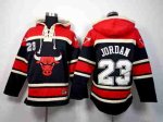 nba chicago bulls #23 jordan red-black [pullover hooded sweatshi