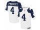 Men's Nike Dallas Cowboys #4 Dak Prescott White Elite Thanksgiving Throwback Stitched NFL Jersey
