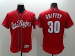 Men's MLB Cincinnati Reds #30 Ken Griffey Red Los Rojos Flexbase Authentic Collection Jersey
