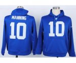 nike nfl new york giants #10 eli manning blue [pullover hooded s
