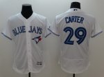 mlb toronto blue jays #29 joe carter majestic white flexbase authentic collection jerseys
