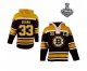 nhl boston bruins #33 chara black-yellow [pullover hooded sweats