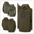 Football Chicago Bears Olive Salute to Service Sideline Therma Performance Pullover Hoodie