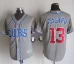 mlb jerseys Chicago Cubs #13 Starlin Castro Grey Alternate Road