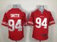 nike nfl san francisco 49ers #94 smith red jerseys [game]
