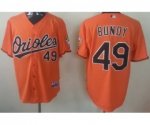 mlb baltimore orioles #49 bundy orange jerseys