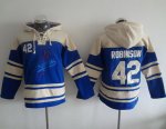 mlb los angeles dodgers #42 jackie robinson blue sawyer hooded sweatshirt hoodie