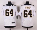 nike new orleans saints #64 strief white elite jerseys
