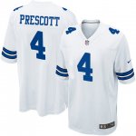 Men's Nike Dallas Cowboys #4 Dak Prescott White Game NFL Jerseys