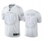 Seattle Seahawks Custom White Platinum Limited Jersey - Men's