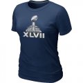 Women NFL Super Bowl XLVII Logo D.Blue T-Shirt