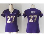 nike women nfl baltimore ravens #27 ray rice purple [sequins fas