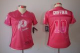 nike women nfl washington redskins #10 griffiniii pink [2012 fem