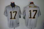 nike nfl pittsburgh steelers #17 wallace elite grey [lights out]