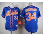 mlb jerseys new york mets #34 syndergaard blue[number orange][sy