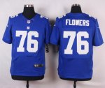 nike new york giants #76 flowers blue elite jerseys